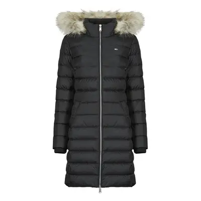 Tommy Jeans TJW ESSENTIAL HOODED DOWN COAT Steppelt kabátok Fekete