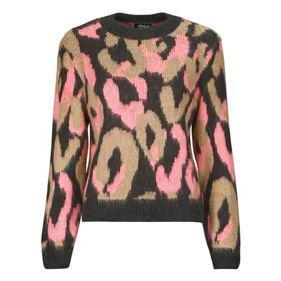 Only ONLWILD L/S JQ O-NECK KNT Pulóverek Bézs