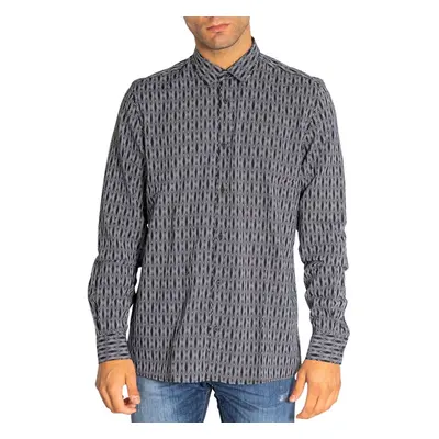 Antony Morato CAMICIA STRAIGHT FIT IN TESSUT MMSL00614-FA430498 Hosszú ujjú ingek Fekete