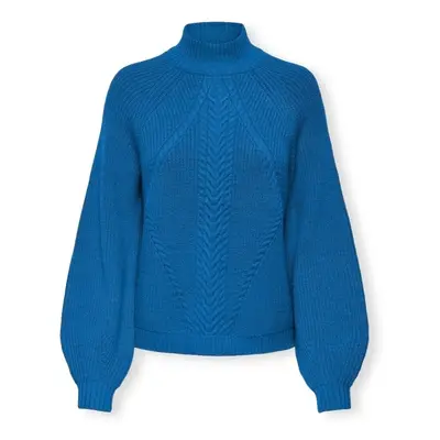 Only Katia Life High Neck Knit - Directoire Blue Pulóverek Fehér