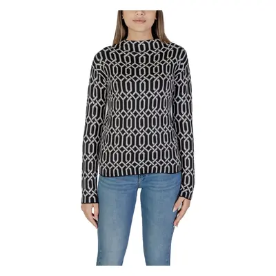 Street One graphical jacquard sweater 302834 Pulóverek Fekete