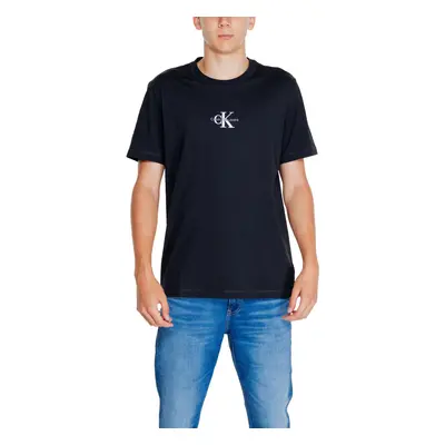 Calvin Klein Jeans MONOLOGO TEE J30J325649 Hosszú ujjú galléros pólók Fekete