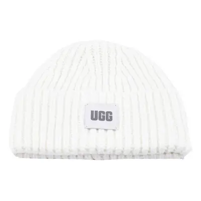 UGG W CHUNKY RIB BEANIE W LOGO Baseball sapkák Fehér