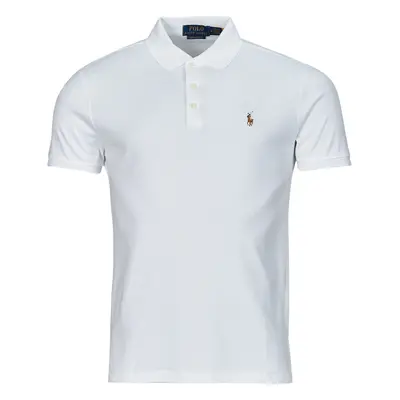 Polo Ralph Lauren POLO COUPE DROITE EN PIMA COTON Rövid ujjú galléros pólók Fehér