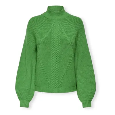 Only Katia Life High Neck Knit - Green Bee Pulóverek Fehér