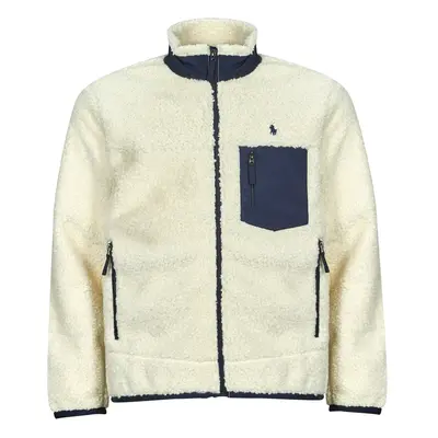 Polo Ralph Lauren POLAIRE SHERPA ZIPPEE POCHE NYLON Polárok Bézs