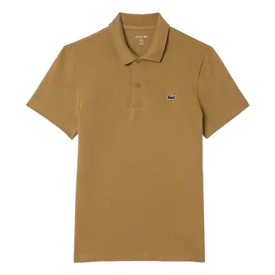 Lacoste Regular Fit Cotton Blend Polo Shirt Brown Pólók / Galléros Pólók Barna