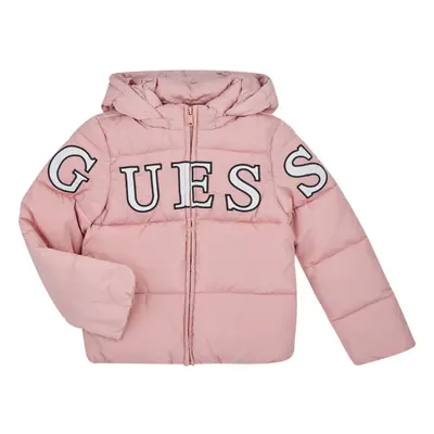 Guess HOODED LS PADDED PUFFER W/ZIP Steppelt kabátok Rózsaszín