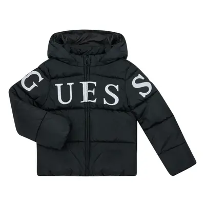 Guess HOODED LS PADDED PUFFER Steppelt kabátok Fekete