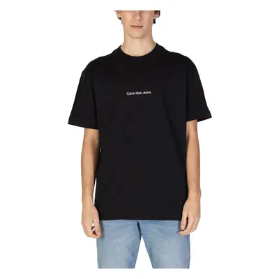 Calvin Klein Jeans GRID MONOGRAM TEE J30J325688 Hosszú ujjú galléros pólók Fekete