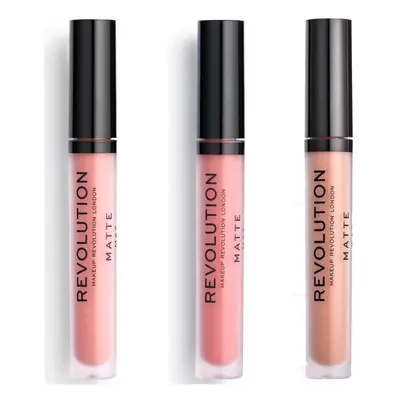 Makeup Revolution Set of 3 Matte Lip Glosses - 113 Heart Race / 114 White Szájfény Más