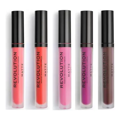 Makeup Revolution Set of 5 Matte Lip Glosses - 130 Decadence/ 133 Destiny Szájfény Más