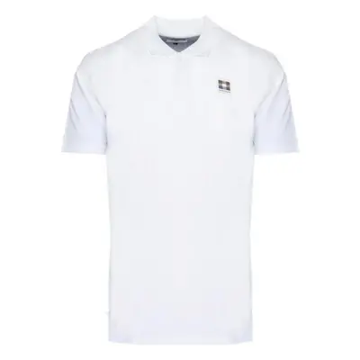 Aquascutum ACTIVE CHECK PATCH POLO AA_B004_PO001 Rövid ujjú galléros pólók Fehér