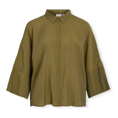 Vila Aspyn 3/4 Loose Shirt - Capulet Olive Blúzok Zöld