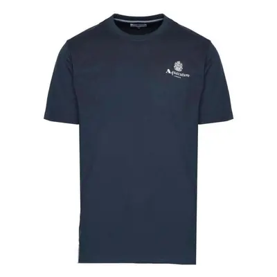 Aquascutum ACTIVE SMALL LOGO T-SHIRT AA_B004_TS001 Hosszú ujjú galléros pólók Kék