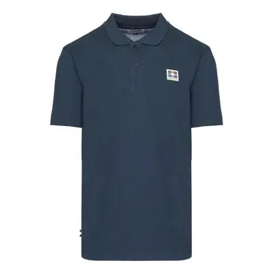 Aquascutum ACTIVE CHECK PATCH POLO AA_B004_PO001 Rövid ujjú galléros pólók Kék