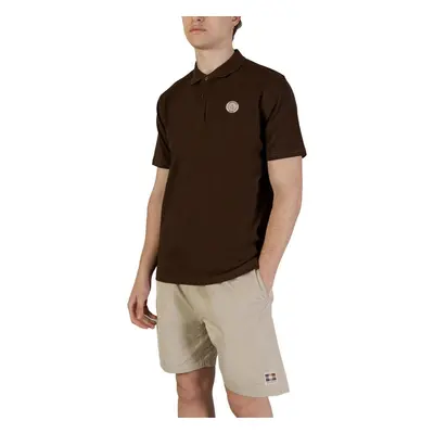 Aquascutum ACTIVE CIRCLE PATCH POLO AA_B004_PO002 Hosszú ujjú galléros pólók Barna