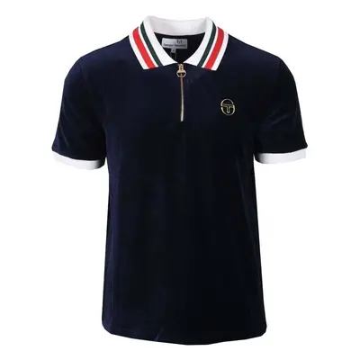 Sergio Tacchini Mahony Velour Polo Shirt Maritime Blue Pólók / Galléros Pólók Kék