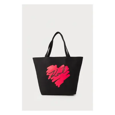 Karl Lagerfeld HEARTS REVERSIBLE SHOPPER Táskák Fekete