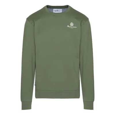 Aquascutum ACTIVE SMALL LOGO CREWNECK AA_B004_SW001 Pulóverek Zöld