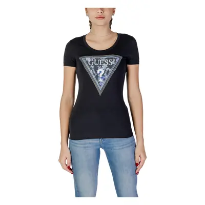 Guess SS CN TRIANGLE FLOWER W5RI00 J1314 Rövid ujjú pólók Fekete