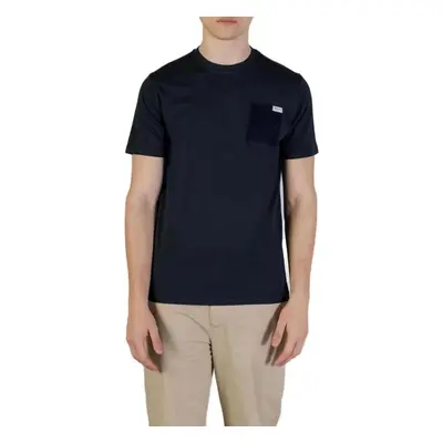 Aquascutum ACTIVE CORDUROY POCKET T-SHIRT AA_B004_TS008 Hosszú ujjú galléros pólók Kék