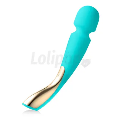 LELO Smart Wand 2 - nagy - akkus, masszírozó vibrátor (türkiz)