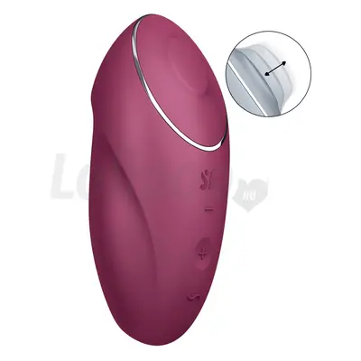 Satisfyer Tap & Climax 1 - 2in1 vibrátor és csiklóizgató (piros)