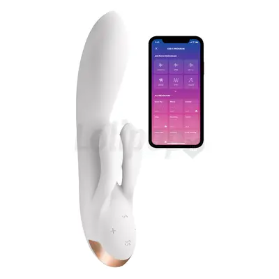 Satisfyer Double Flex intelligens csikló és G-pont vibrátor fehér