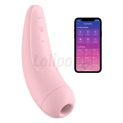 Satisfyer Curvy 2+ - okos, akkus, vízálló csiklóizgató vibrátor (pink)