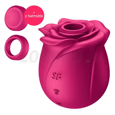 Satisfyer Pro 2 Rose Classic - akkus léghullámos csiklóizgató (piros)