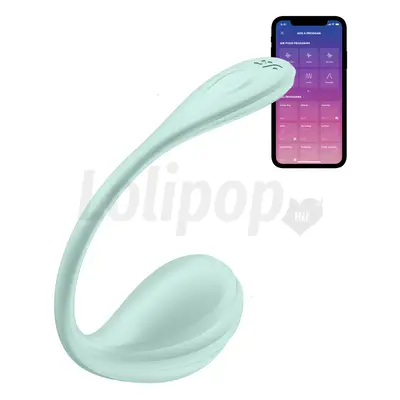 Satisfyer Smooth Petal - okos vibrációs tojás (zöld)