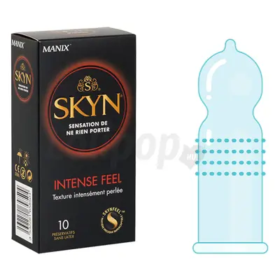 Manix SKYN Intense - latex-mentes, gyöngyös óvszer (10db)