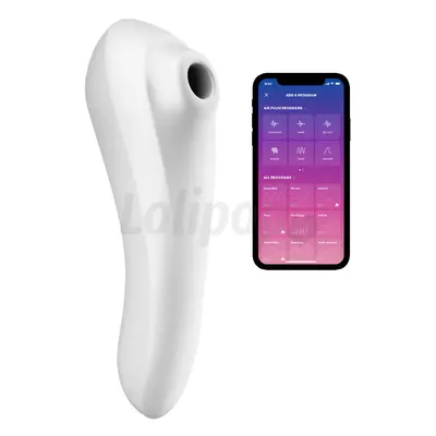 Satisfyer Dual Pleasure pulzáló és vibráló intelligens stimuláló fehér