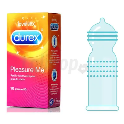 Durex Pleasure Me - bordás-pontozott óvszer (10db)