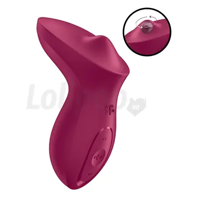 Satisfyer Exciterrr Rolling rezgő stimulátor forgó golyóval bordó