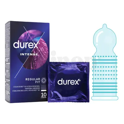 Durex Intense Orgasmic - bordázott és pontozott óvszer(10db)