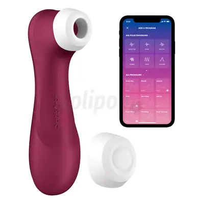 Satisfyer Pro 2 Generation 3 - okos, akkus, léghullámos csiklóizgató vibrátor (bordó)