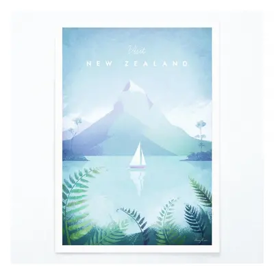 Poszter New Zealand, 30x40 cm - Travelposter