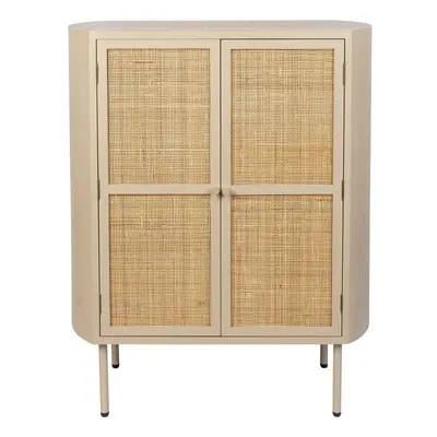 Krémszínű rattan szekrény 80x100 cm Amaya – White Label