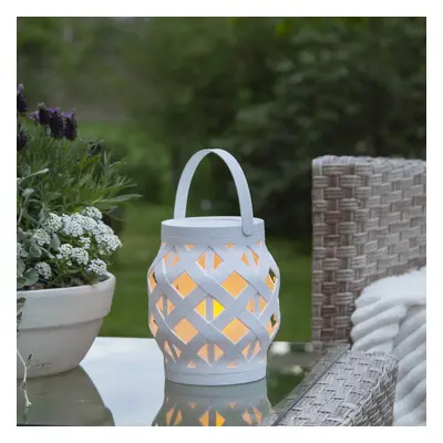 Flame Lantern fehér lámpás, magasság 16 cm - Star Trading