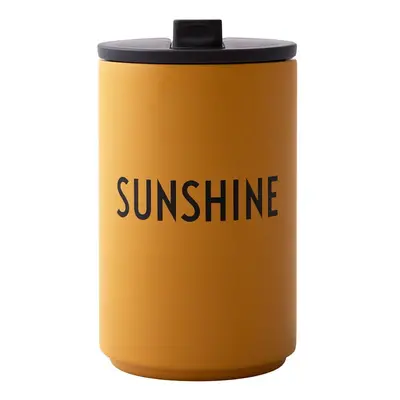 Sunshine mustársárga utazóbögre, 350 ml - Design Letters