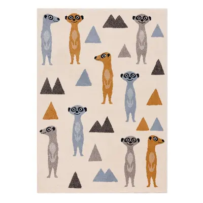 Antiallergén gyerek szőnyeg 170x120 cm Funny Meerkat - Yellow Tipi