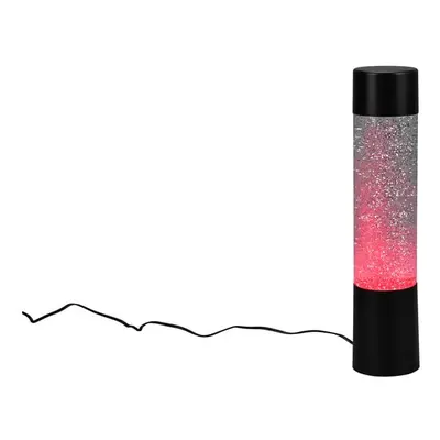 Fekete LED asztali lámpa távirányítóval (magasság 34 cm) Glitter – Trio