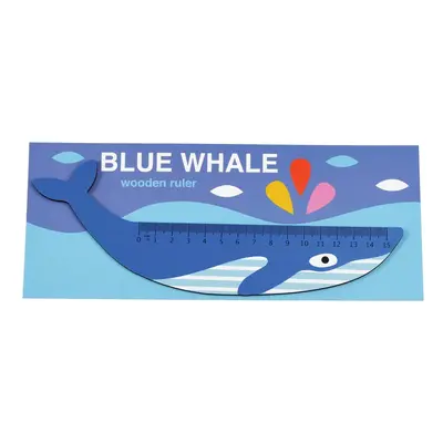 Blue Whale bálna alakú fa vonalzó - Rex London