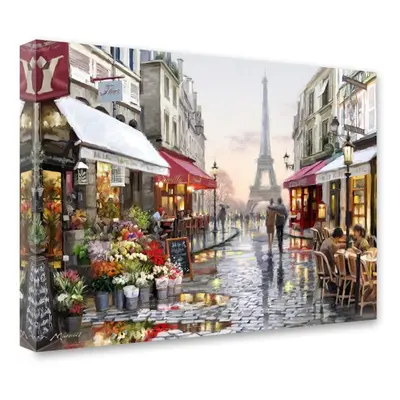 Canvas Watercolor Paris fali kép, 60 x 80 cm - Styler