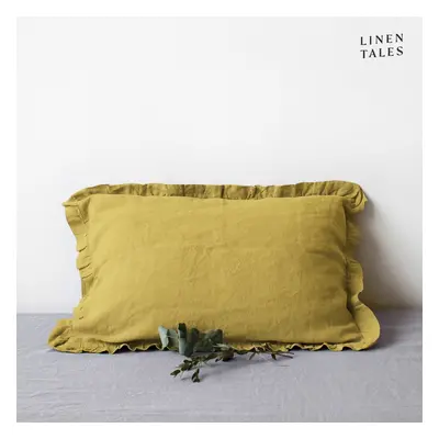 Len párnahuzat 65x65 cm Lemon Curry – Linen Tales