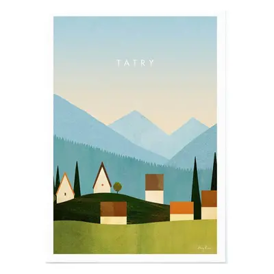 Poszter 50x70 cm Tatry – Travelposter