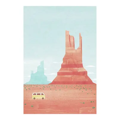 Poszter 30x40 cm Monument Valley - Travelposter