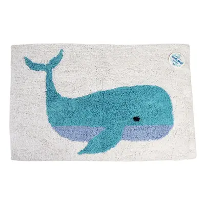 Fehér-kék fürdőszobai kilépő 83x52,5 cm Whale – Rex London